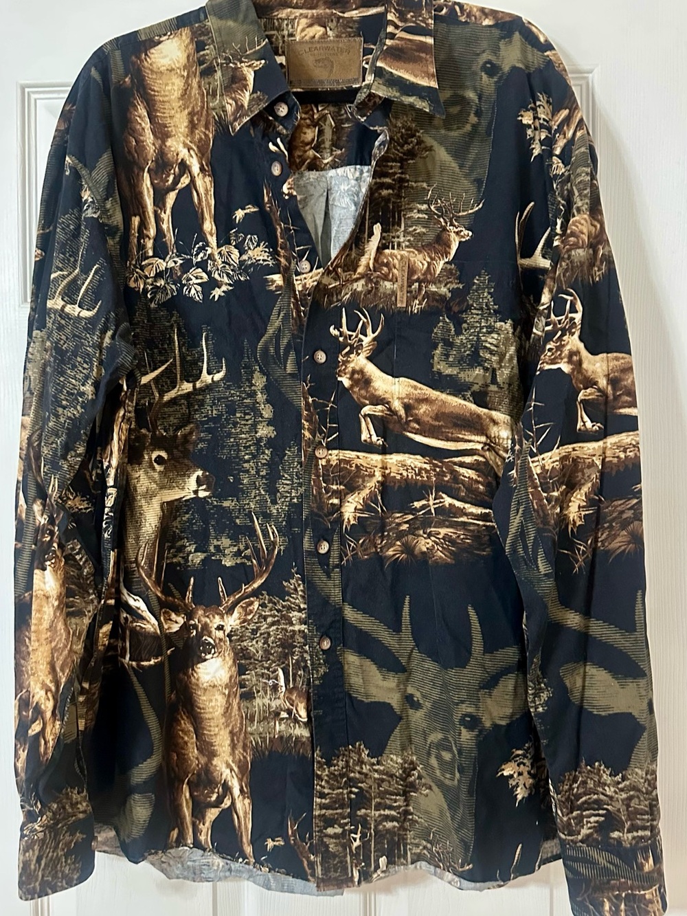 Mens ClearWater Button-Up Shirt - Black & Brown